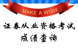 證券從業(yè)資格考試成績(jī)查詢