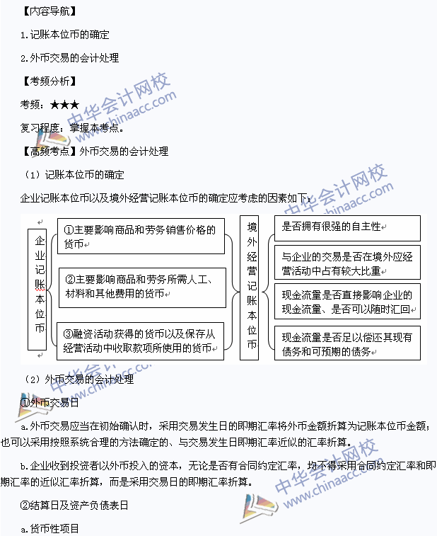 中級職稱高頻考點(diǎn)：外幣交易的會計處理