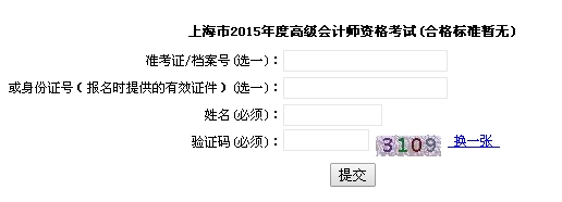 上海2015高級會計師考試成績查詢入口