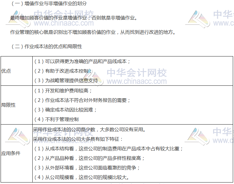 《財管》高頻考點(diǎn)：作業(yè)成本管理