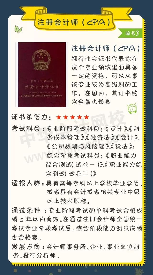 2018年會(huì)計(jì)人可考的證書大盤點(diǎn)！ACCA證書殺傷力六顆星