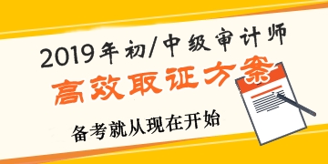 2019年審計(jì)師高效取證招生方案上線 早報(bào)名早學(xué)習(xí)！ 
