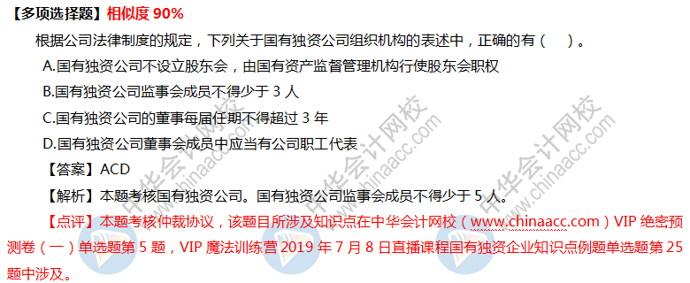2019中級會計(jì)職稱VIP簽約特訓(xùn)計(jì)劃《經(jīng)濟(jì)法》考試情況分析