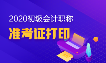 安徽省什么時候打印2020年初級會計準(zhǔn)考證？