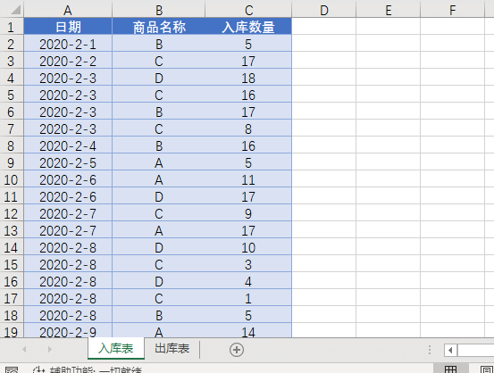 Excel中商品出入庫表的合并匯總怎么操作？