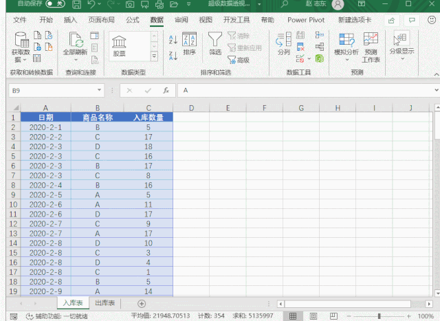 Excel中商品出入庫表的合并匯總怎么操作？
