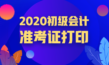 2020初級會計(jì)報(bào)名的密碼忘記怎么打印準(zhǔn)考證