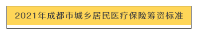 速轉(zhuǎn)！成都市2021年城鄉(xiāng)居民基本醫(yī)療保險繳費標(biāo)準(zhǔn)出爐