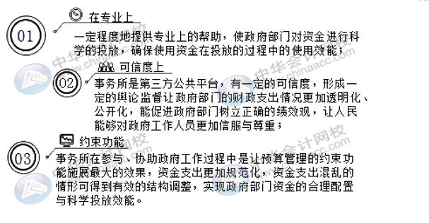 會(huì)計(jì)師事務(wù)所在政府預(yù)算績效評(píng)價(jià)中有什么作用？