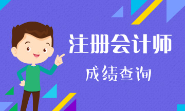 寧夏2020年注冊會計師成績查詢時間
