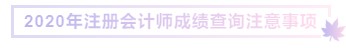 2020注冊(cè)會(huì)計(jì)師成績(jī)查詢注意事項(xiàng)