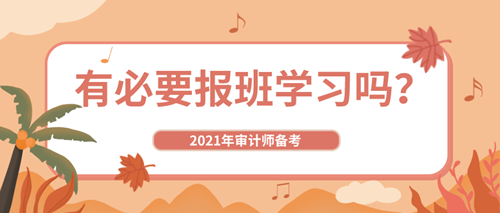 備考2021年審計師考試有必要報班嗎？自學行不行？
