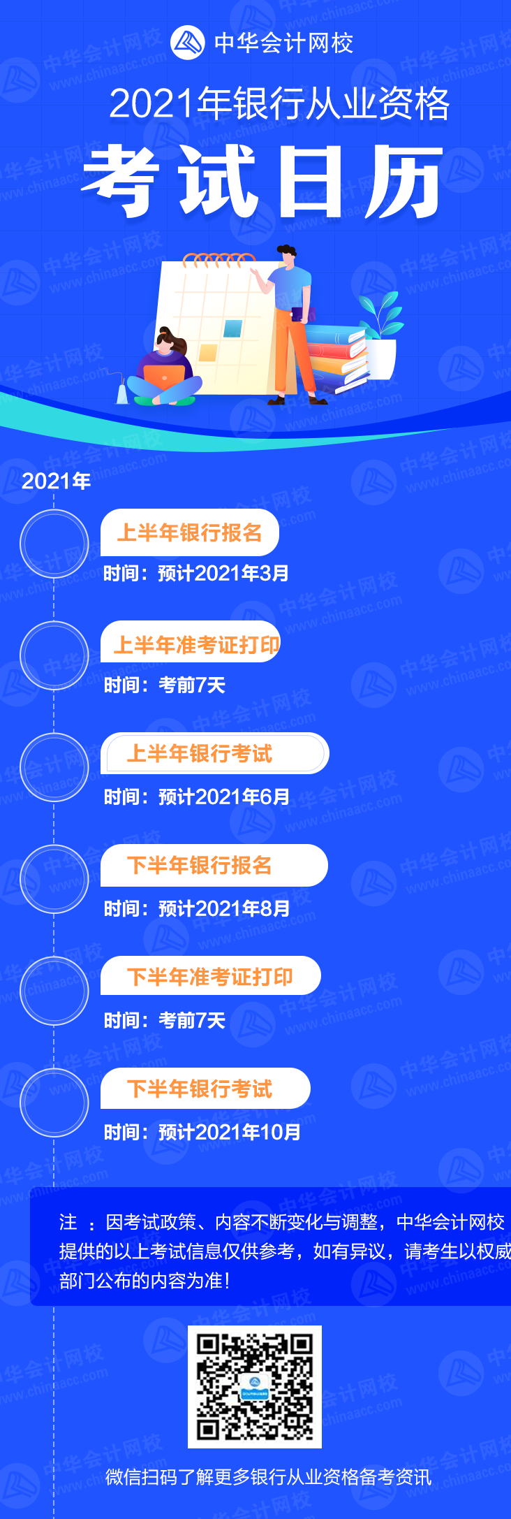 收藏！2021年銀行從業(yè)資格考試關(guān)鍵時(shí)間點(diǎn)一覽！