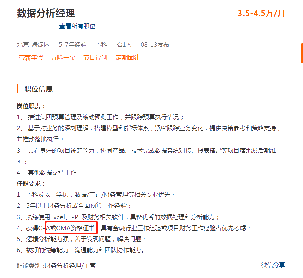 考CMA國(guó)內(nèi)有用嗎？CMA含金量有多高？