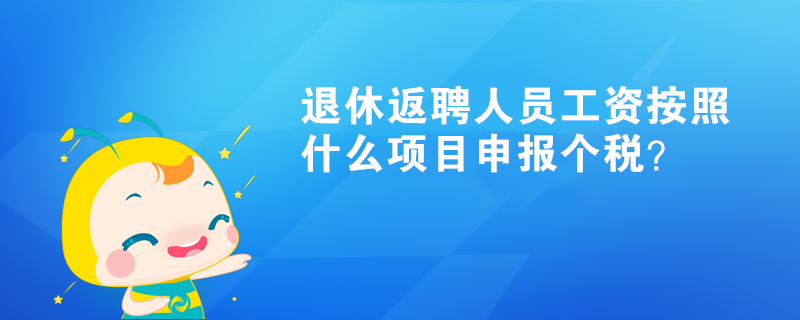 退休返聘人員工資按照什么項目申報個稅？
