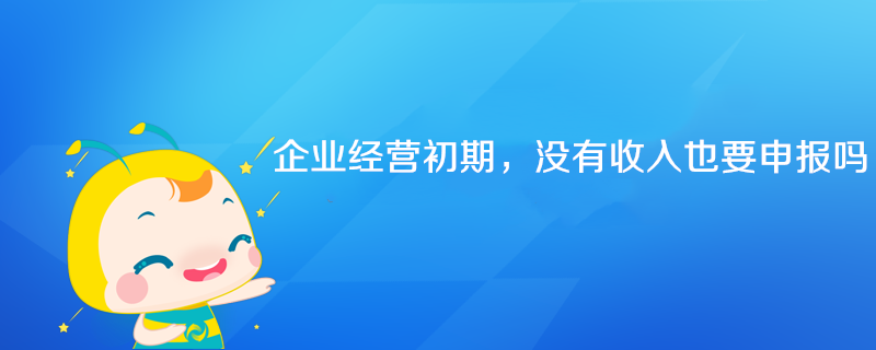 企業(yè)經(jīng)營(yíng)初期沒有收入也要申報(bào)嗎？