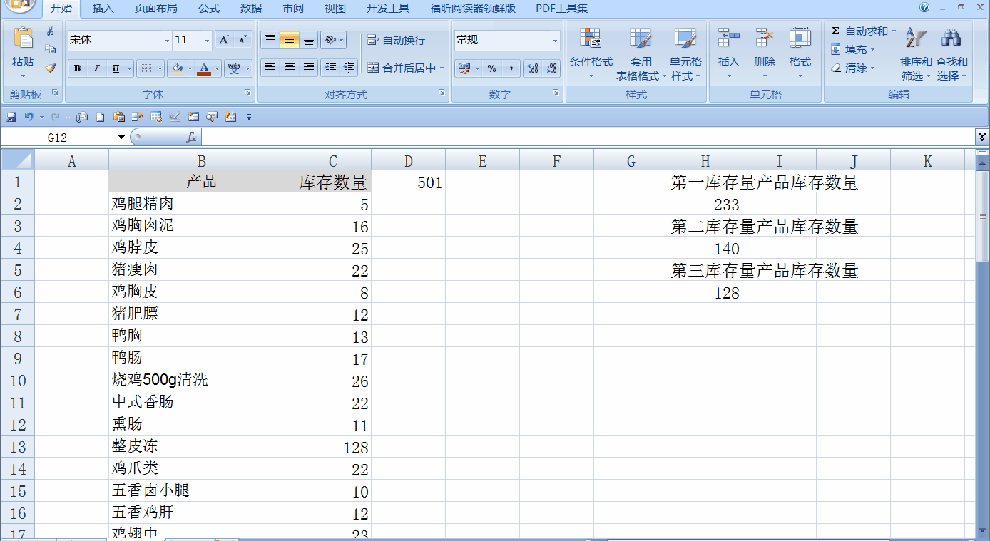 sumif函數(shù)經(jīng)典案例：計(jì)算庫(kù)存量排名前三的商品庫(kù)存量之和！