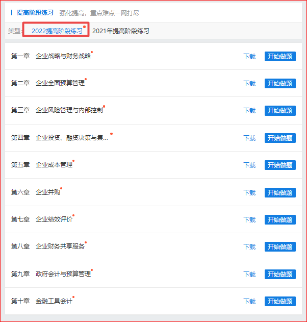 做題啦！2022年高會提高階段練習(xí)題庫已全部開通！