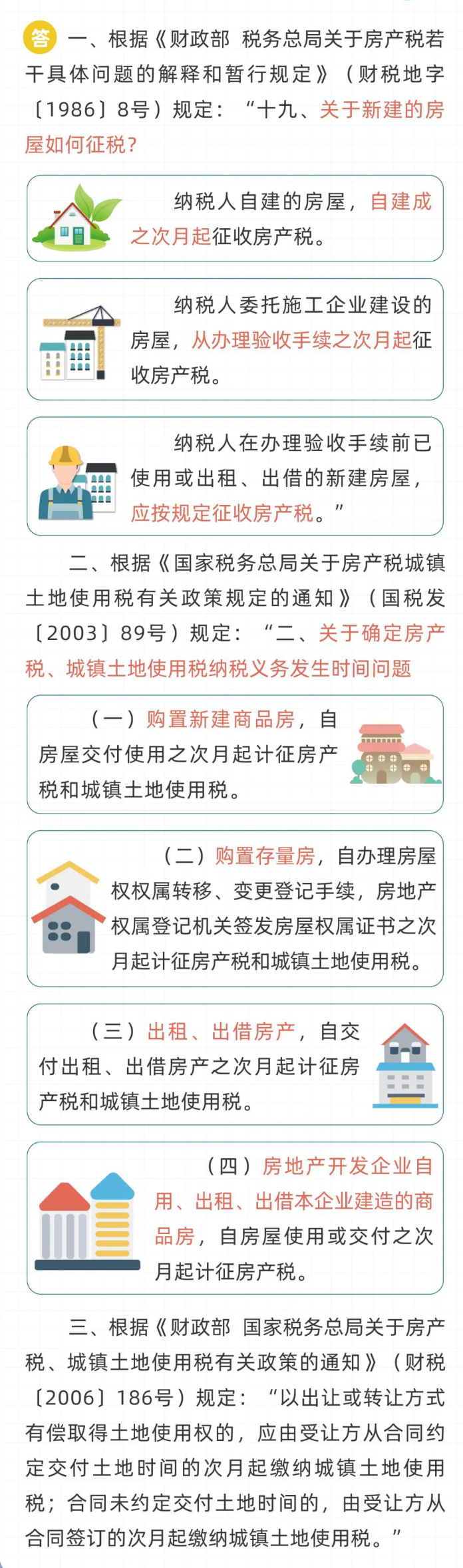 新建的房屋如何征稅？房產(chǎn)稅納稅義務(wù)發(fā)生時間？