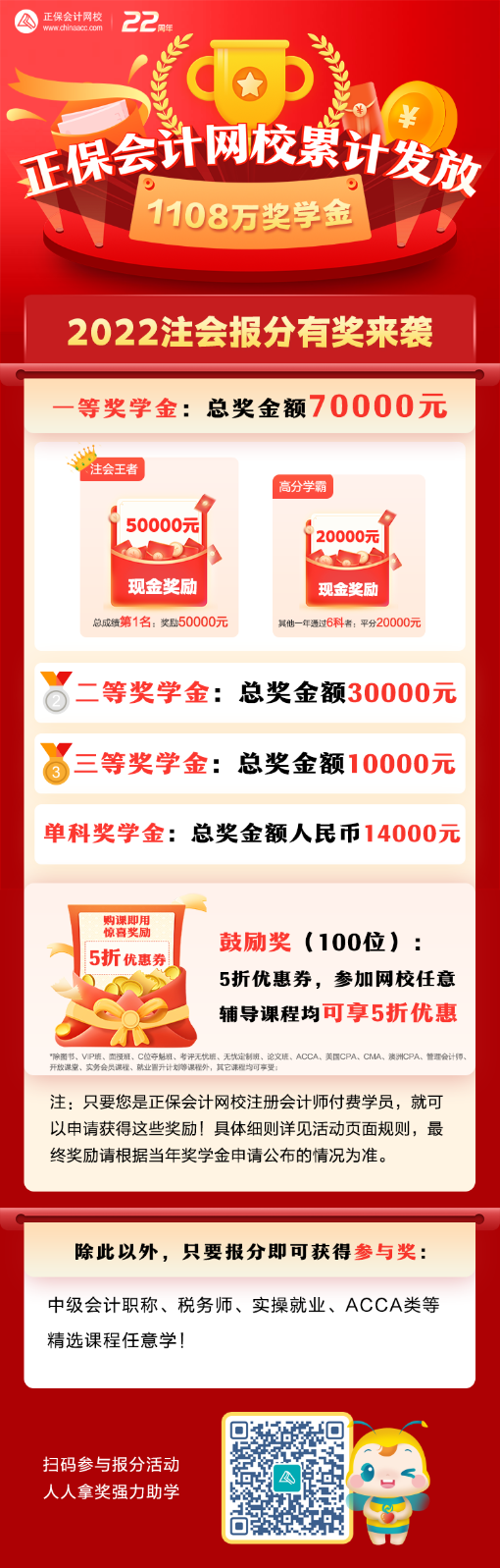 報分就有獎！瓜分萬元獎學(xué)金！成績獎金雙豐收！