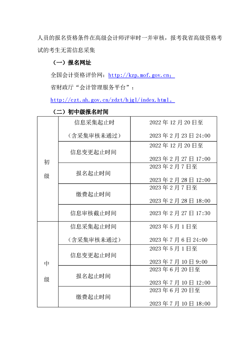 安徽蕪湖考區(qū)2023年初級會計(jì)報(bào)名簡章已公布