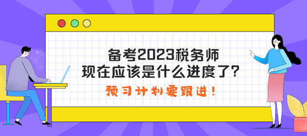 備考2023稅務(wù)師現(xiàn)在應(yīng)該是什么進度了？