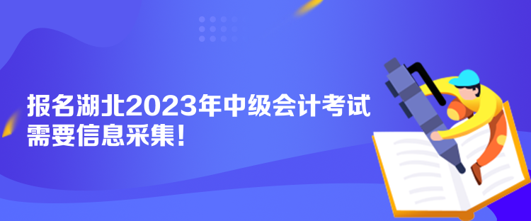 報(bào)名湖北2023年中級會計(jì)考試需要信息采集！