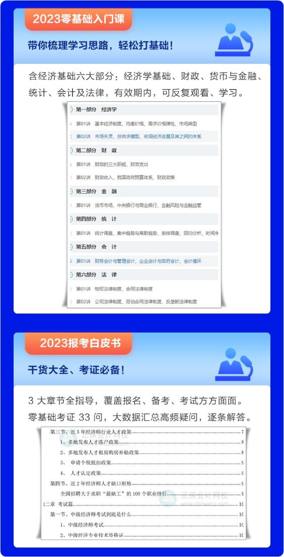 限時1元！2023中級經濟師新手必修課 入門無壓力！