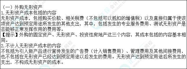2023注會(huì)會(huì)計(jì)核心入門知識(shí)點(diǎn)6：外購(gòu)無(wú)形資產(chǎn)的初始計(jì)量