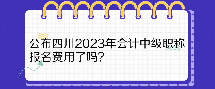 公布四川2023年會計中級職稱報名費用了嗎？