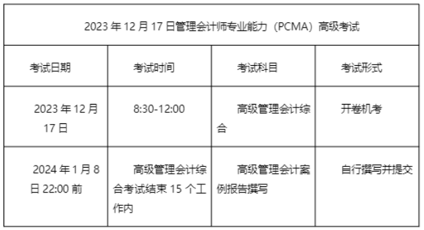 2023年12月17日日PCMA（高級）考試相關(guān)匯總！