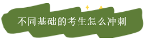 不同基礎的考生怎么沖刺
