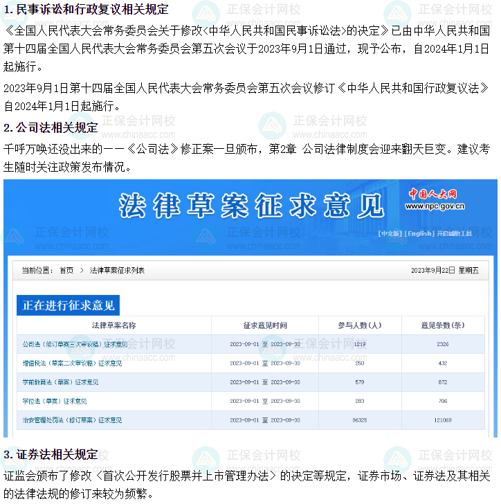 2024年中級(jí)會(huì)計(jì)《經(jīng)濟(jì)法》教材變動(dòng)預(yù)測(cè) 這些或可不學(xué)！