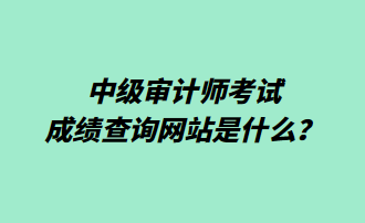 中級(jí)審計(jì)師考試成績(jī)查詢(xún)網(wǎng)站是什么？
