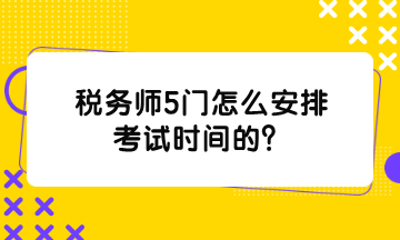 稅務師5門怎么安排考試時間的？