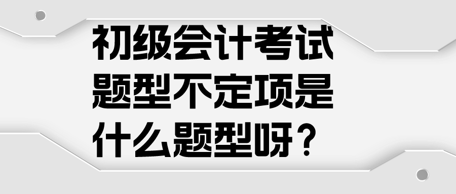 初級(jí)會(huì)計(jì)考試題型不定項(xiàng)是什么題型呀？