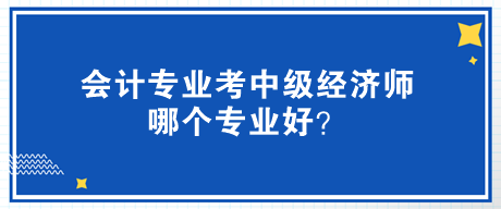 會計專業(yè)考中級經(jīng)濟師哪個專業(yè)好？