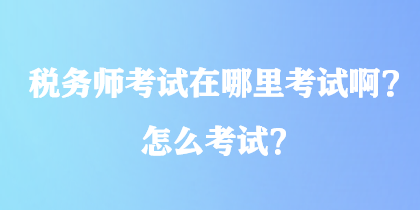 稅務(wù)師考試在哪里考試?。吭趺纯荚?？