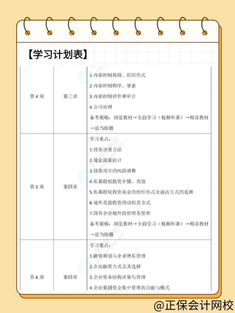 學(xué)習(xí)計劃表