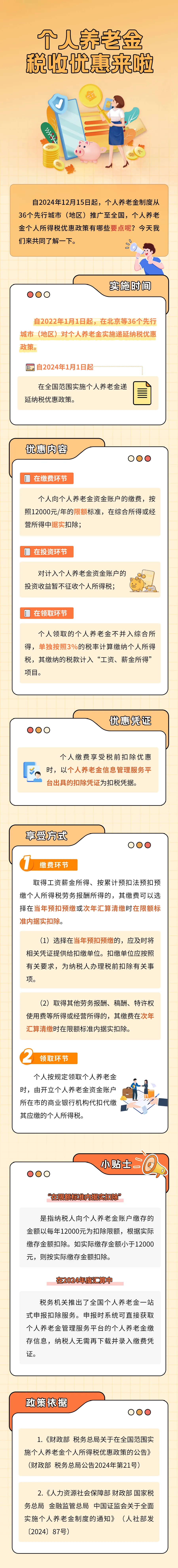 個人養(yǎng)老金稅收優(yōu)惠來啦！