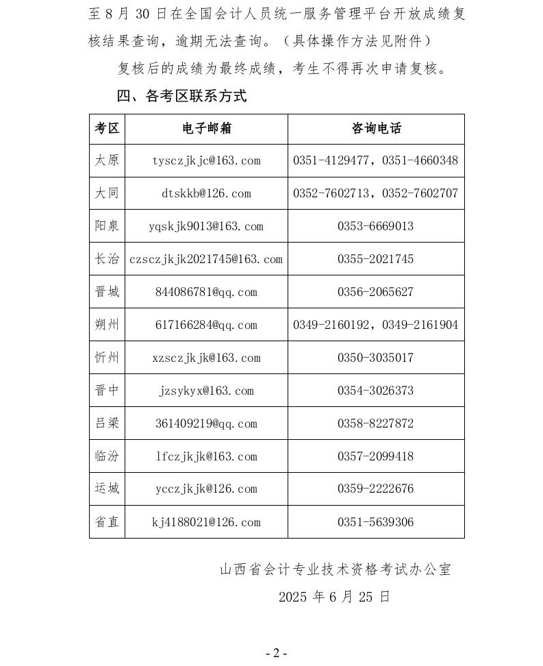 山西初級成績公布相關(guān)事項(xiàng)公告1