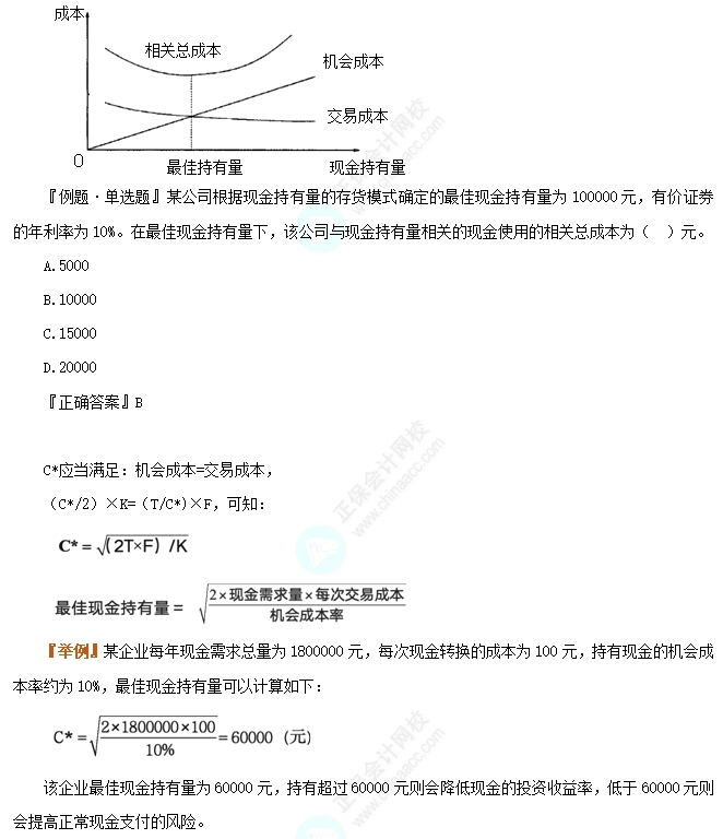 目標現(xiàn)金余額的確定—存貨模型1